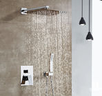 Electroplate Matte Silver Concealed Bath Shower Mixer Tap